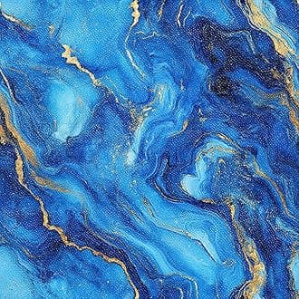 10PCS 12x12 Inch Royal Blue Gold Marble Swirl Pattern Floor Tiles Peel and Stick Removable Self Adhesive DIY Vinyl Flooring Stickers for Kitchen Bathroom Living Room Entryway Home Decor