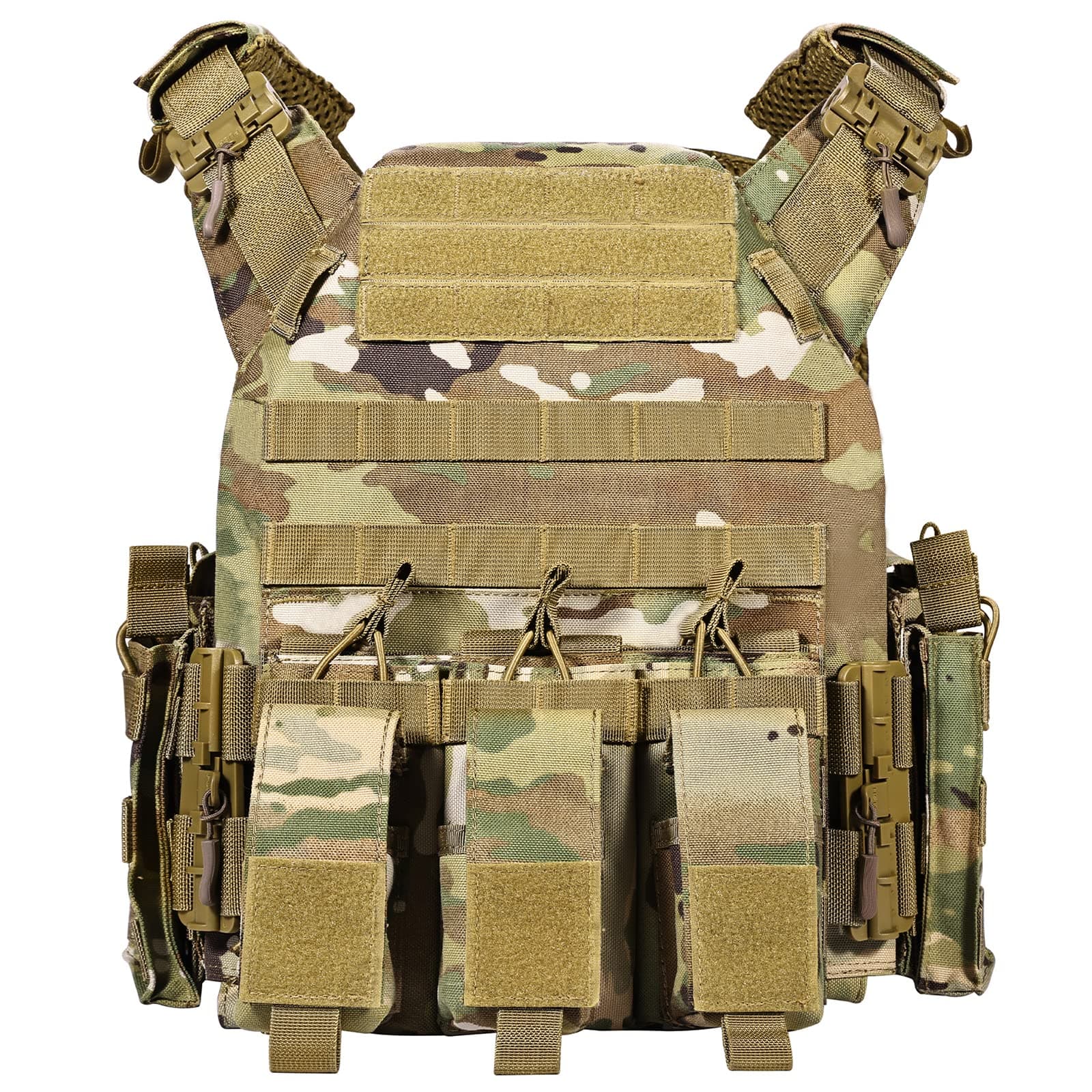 GLORYFIRE Tactical Airsoft Vest - Quick Release, Adjustable, Breathable, Weighted for CS/Training 5.56&7.62