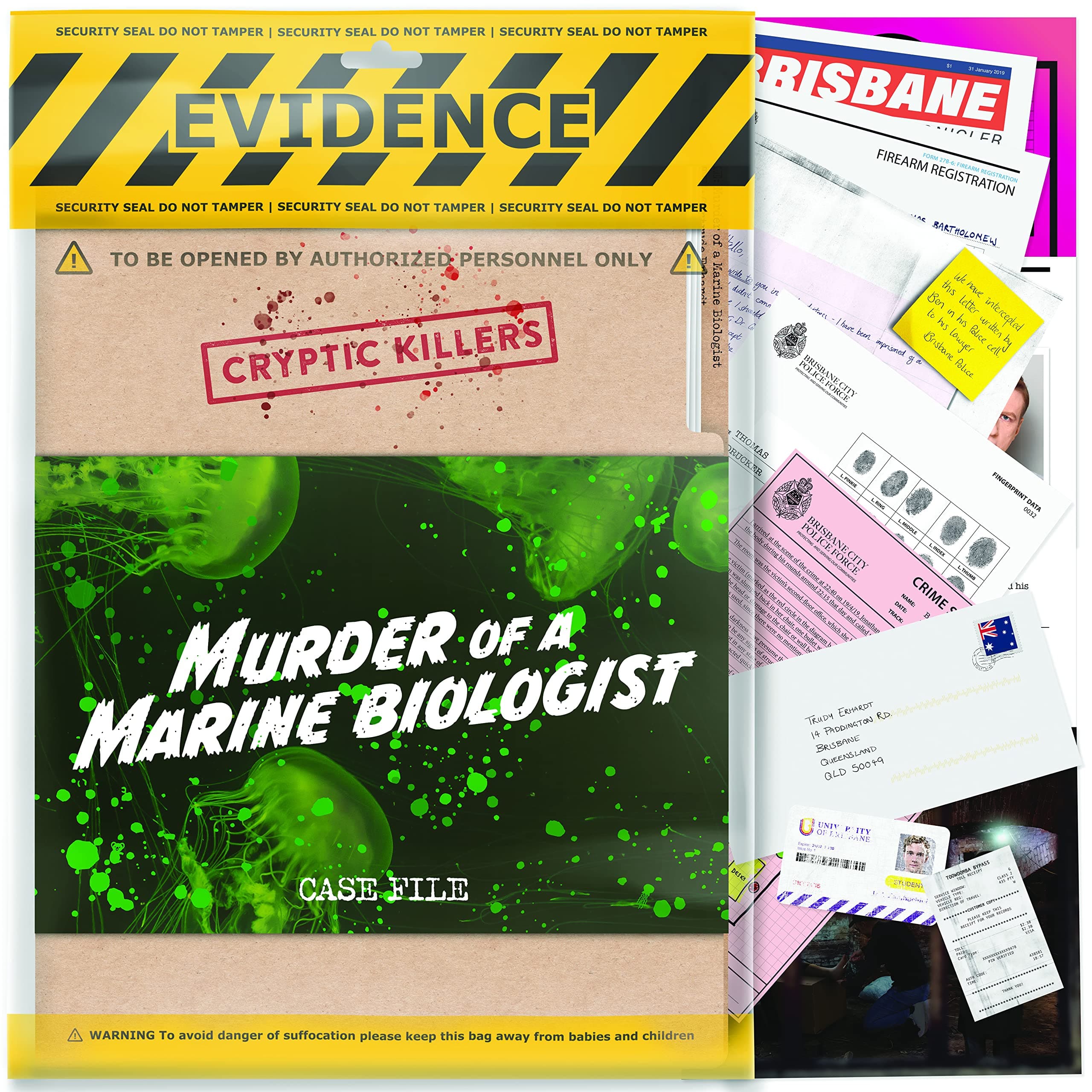 Unsolved Murder Mystery Game - Cold Case Files Investigation Detective Clues/Evidence - Solve The Crime - Individuals, Date Nights & Party Groups - Murder of a Marine Biologist