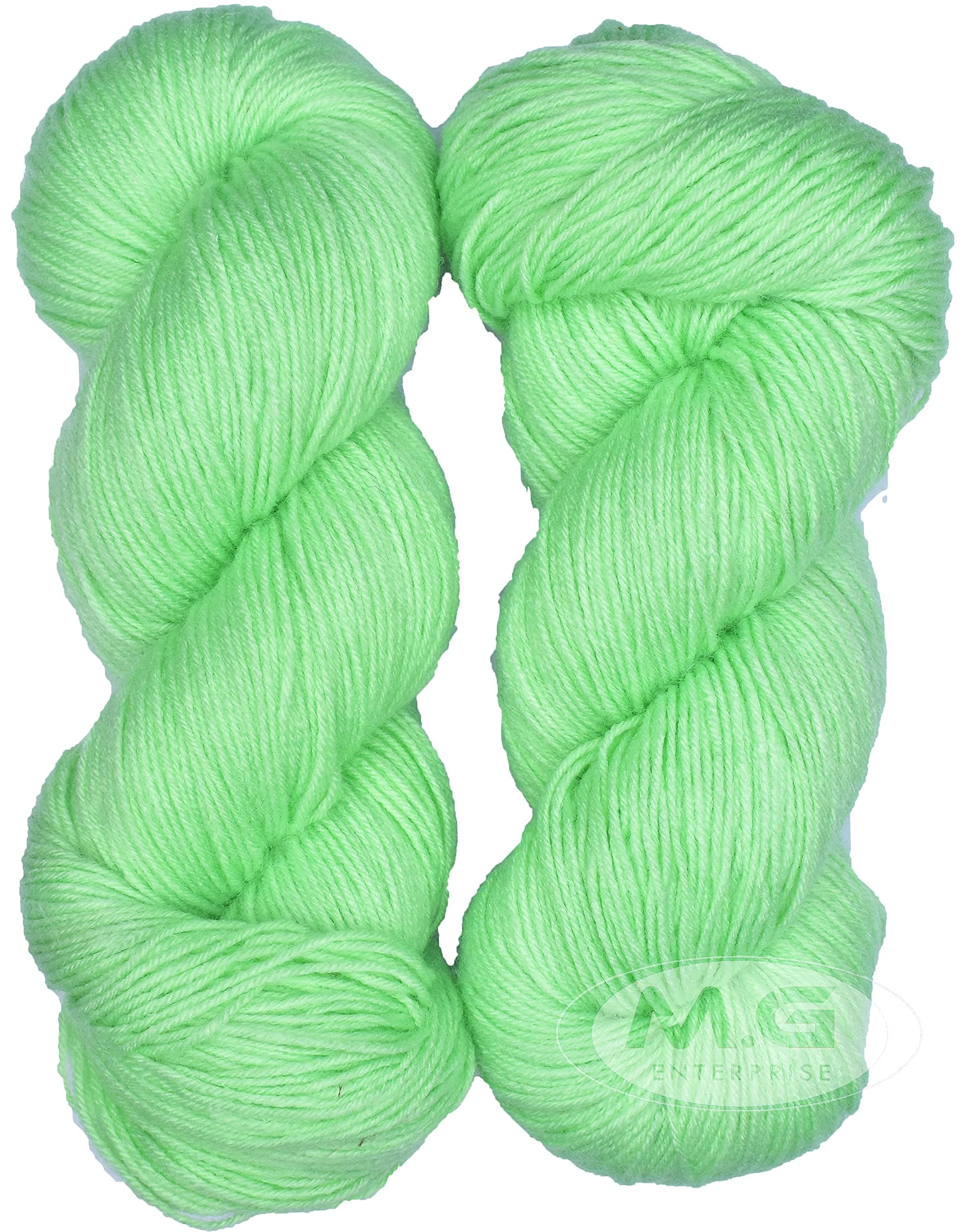 SIMI ENTERPRISE Brilon Grape Green (400 gm) Wool Hank Hand Knitting Wool/Art Craft Soft Fingering Crochet Hook Yarn, Needle Knitting Yarn Thread dye SM-VWC