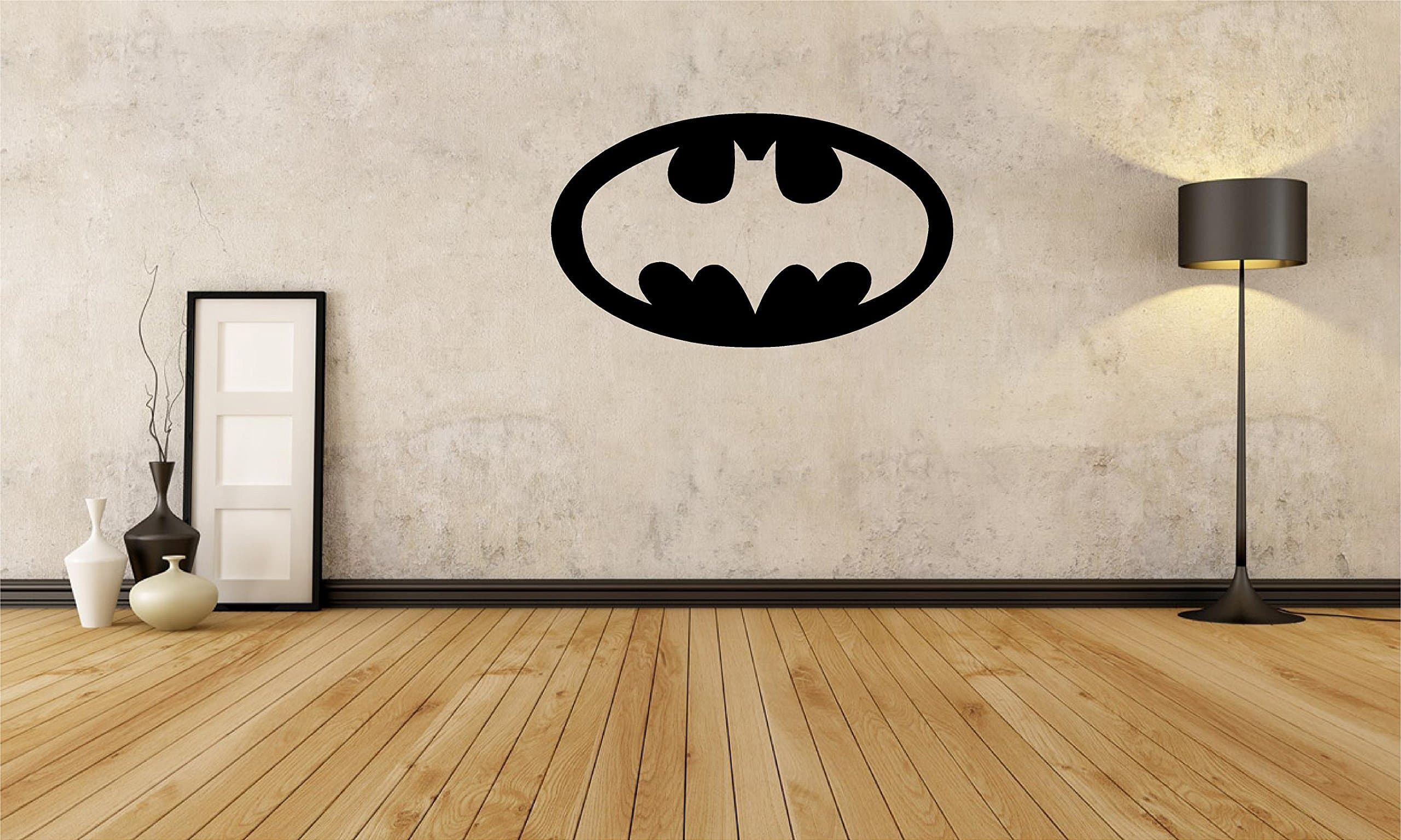 Batman Shield - Large Wall Decal Sticker Home Decor 23" x 14"
