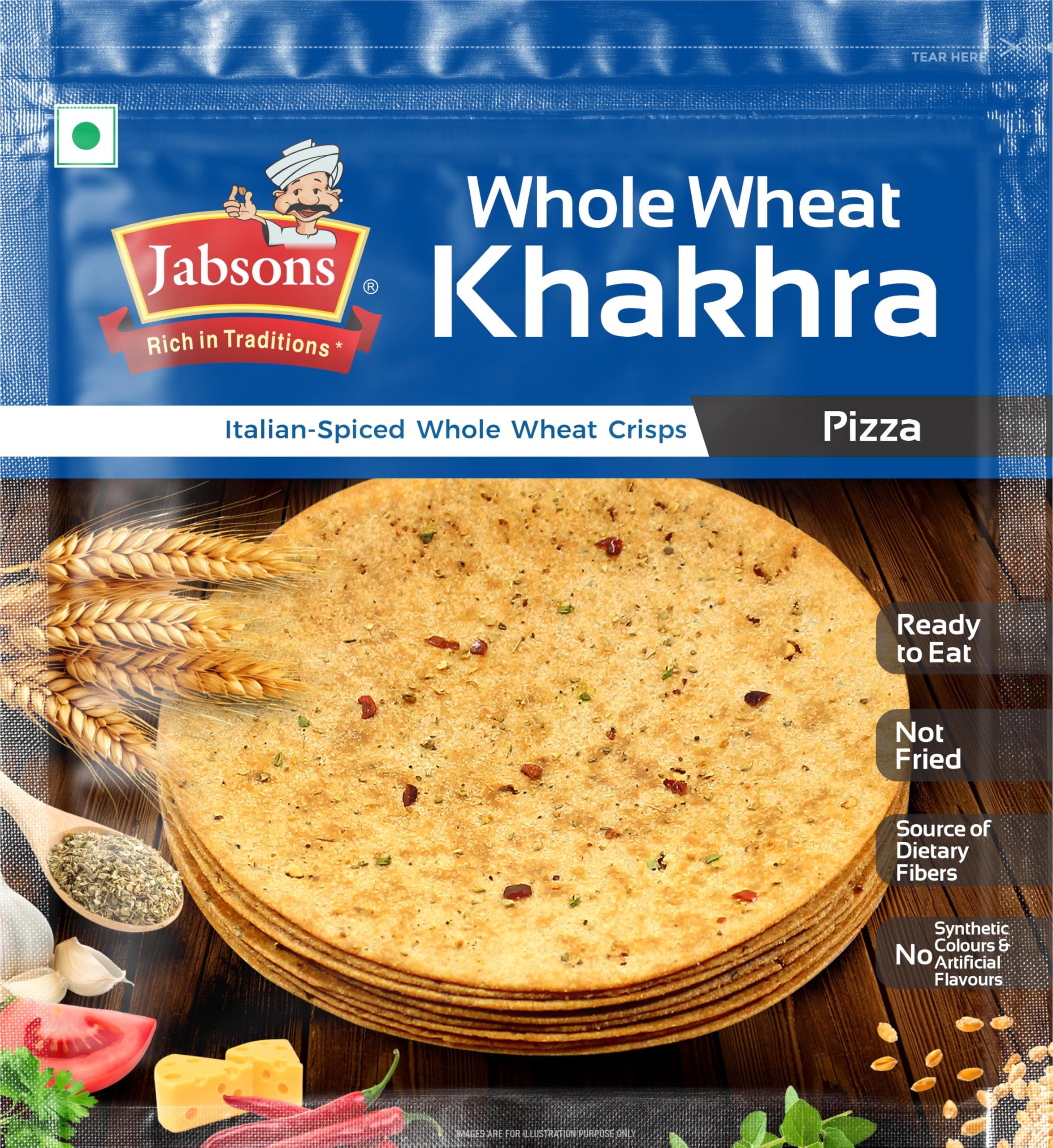 Jabsons Pizza Roasted Khakhra - 180g