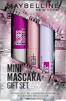 Maybelline Mini Mascara Set - Includes Falsies, Sky High & Lash Lift Mascaras in Blackest Black, 1 Mini Makeup Set