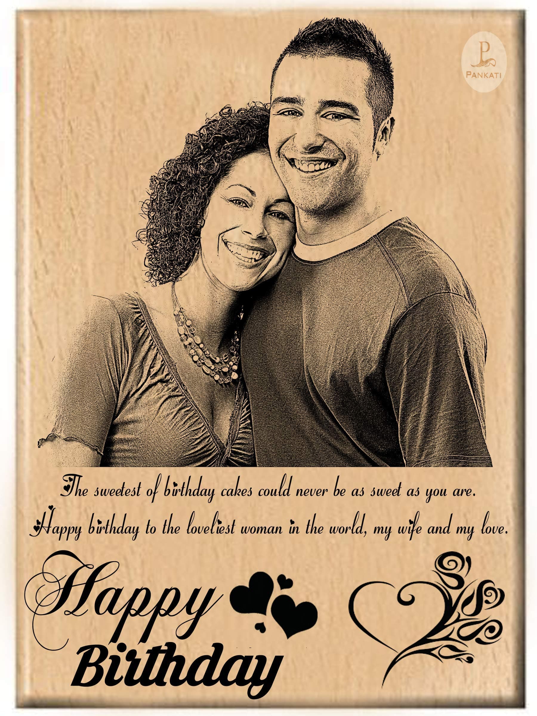 PANKATI® Personalized Wooden Frame