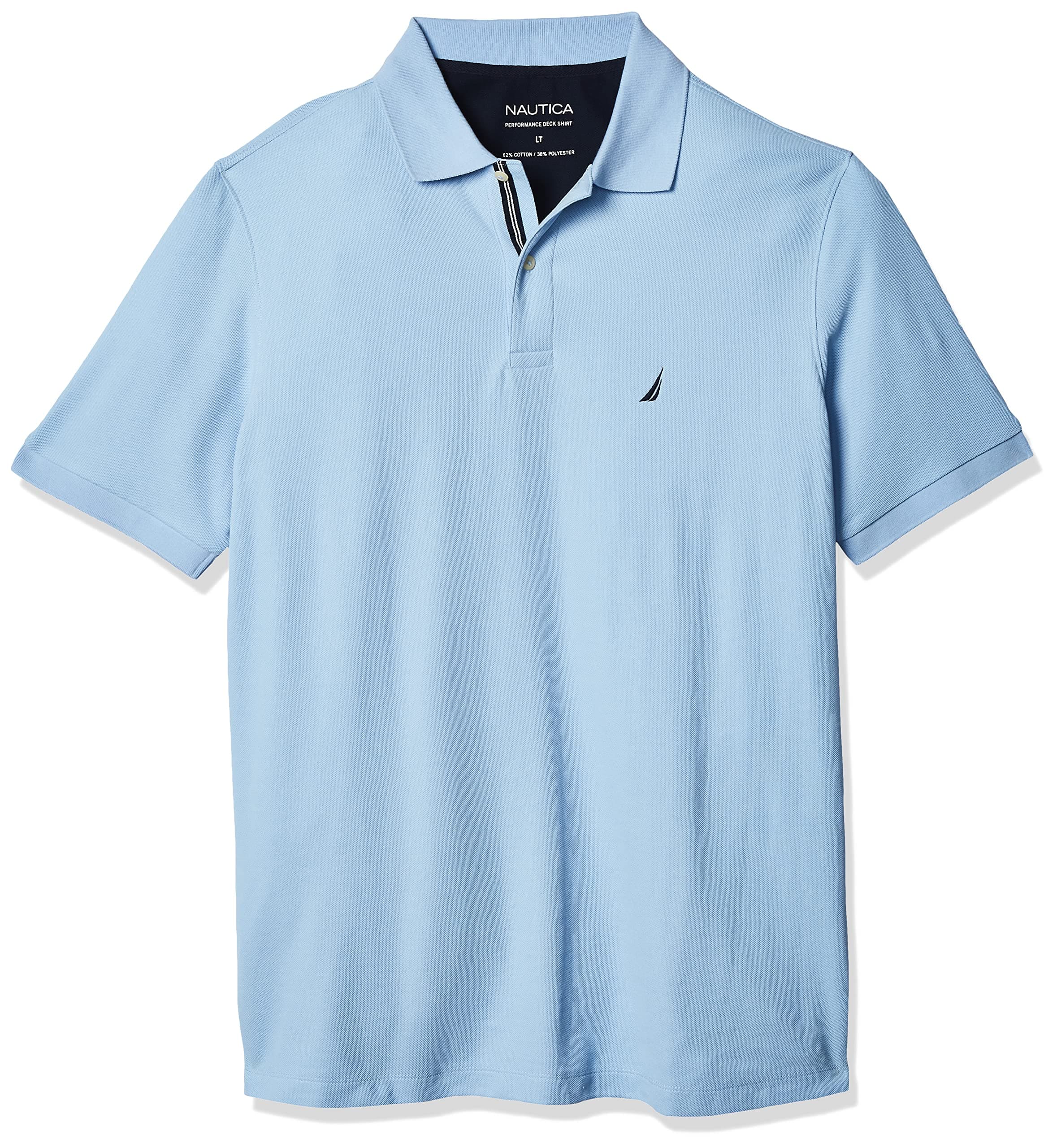 mens Classic Fit Short Sleeve Solid Performance Deck Polo Shirt Polo Shirt