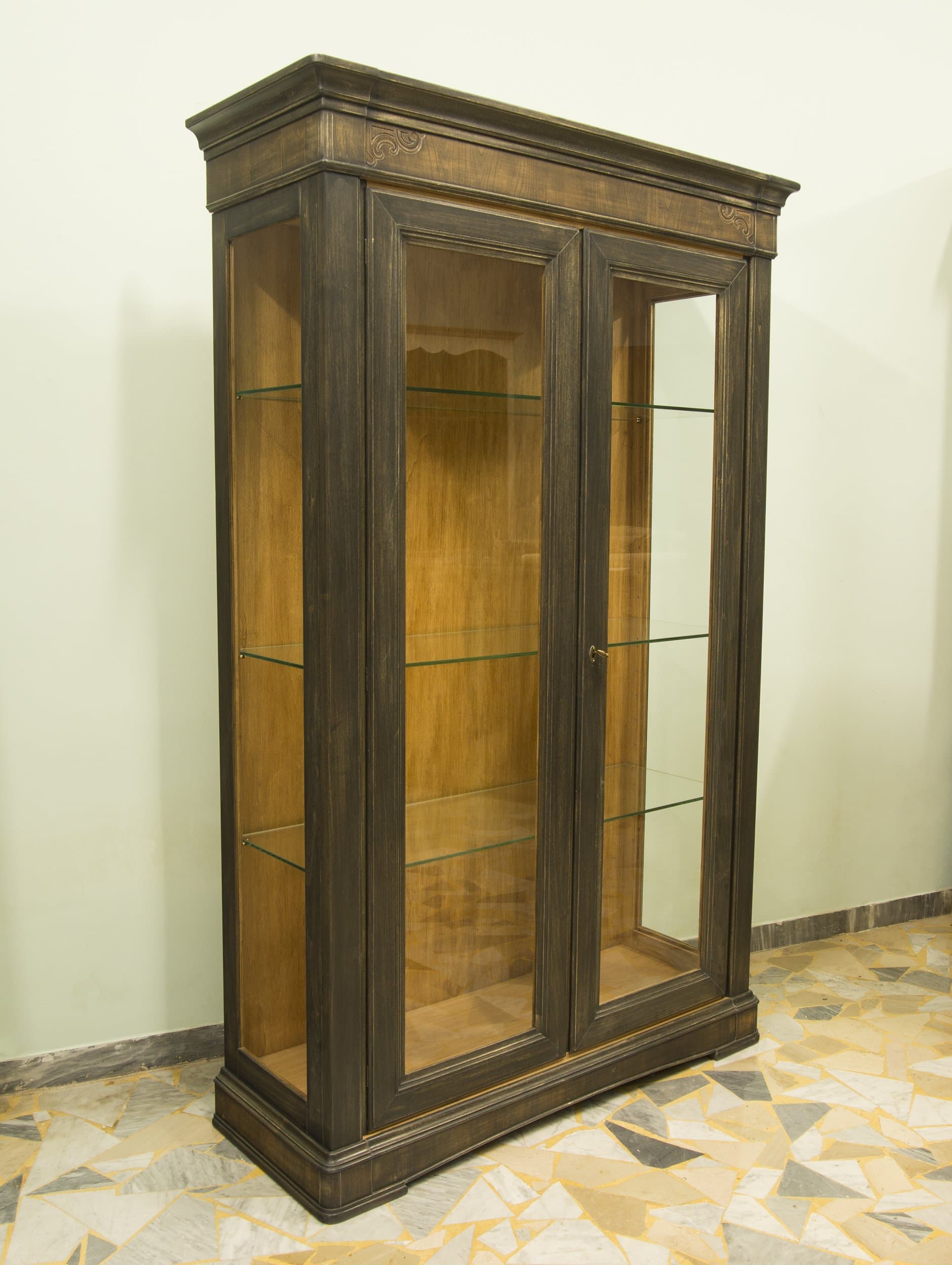 Ebanisteria Gambella - Two doors green Bookcase