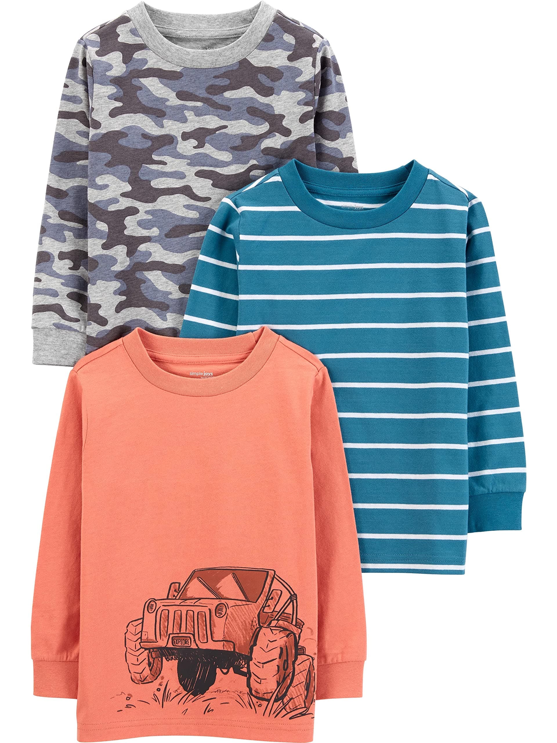 Simple Joys by Carter's Boys 3-Pack Long Sleeve Shirts