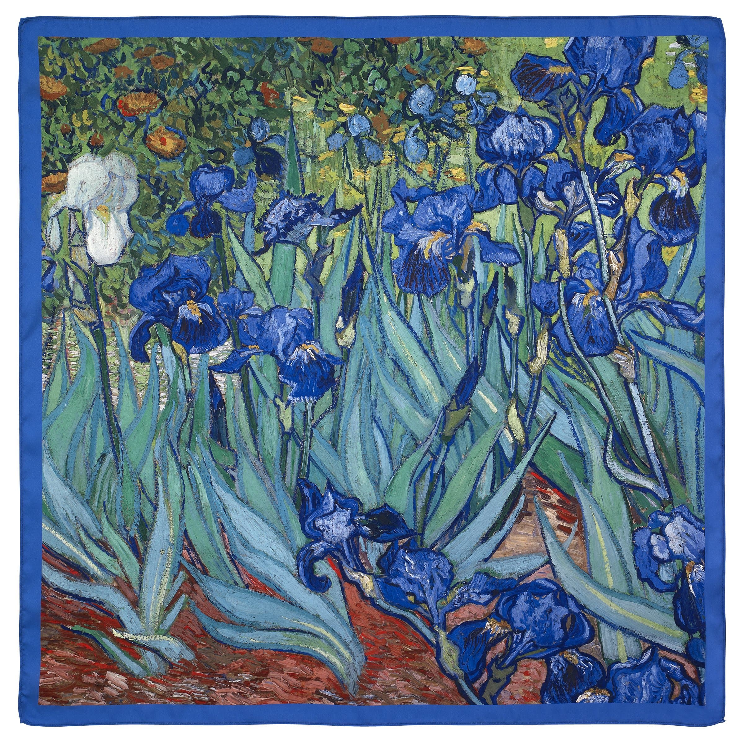 Van Gogh Irises Square Satin Chiffon Scarf