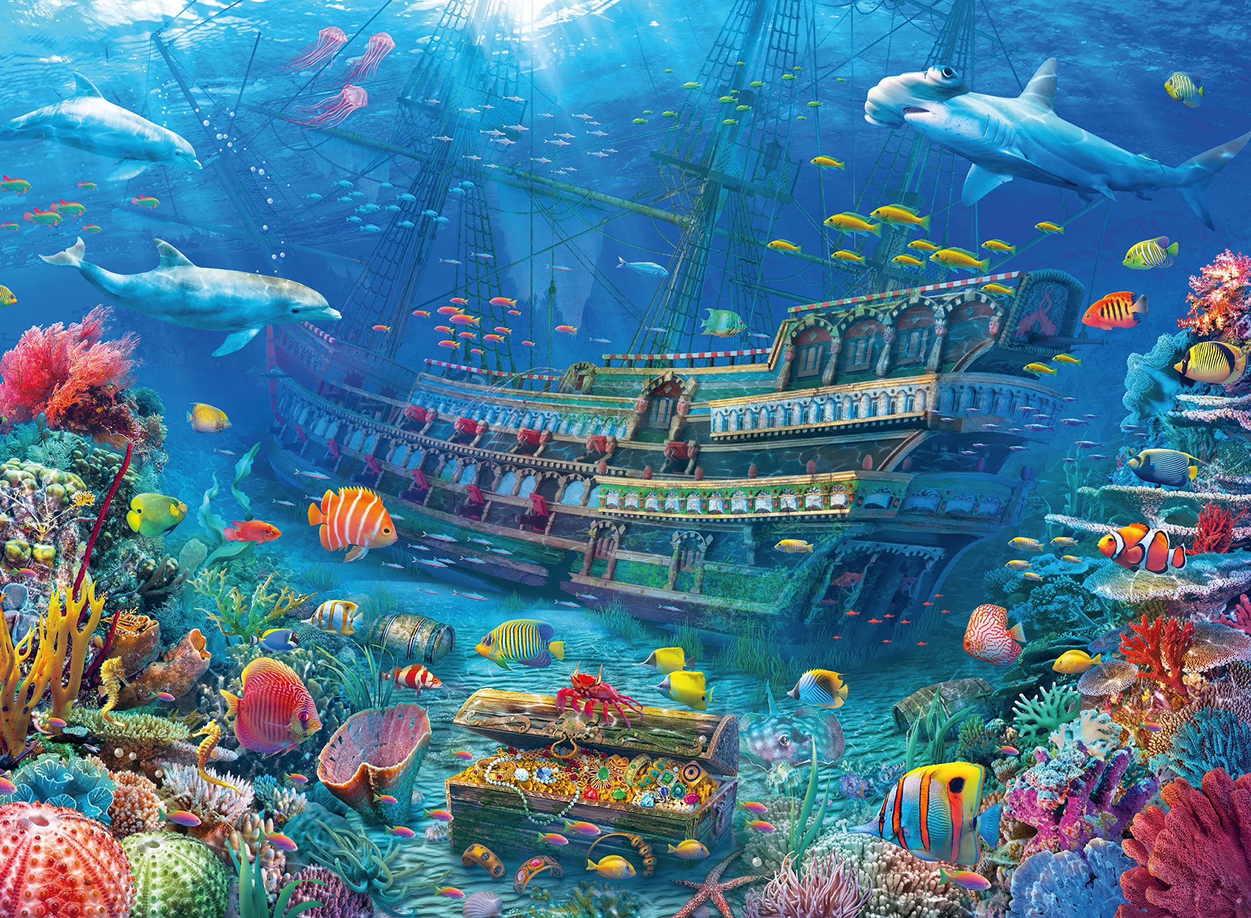 Ravensburger Sunken Ship 200 piece Jigsaw Puzzle with Extra Large Pieces for Kids age 8 years and up