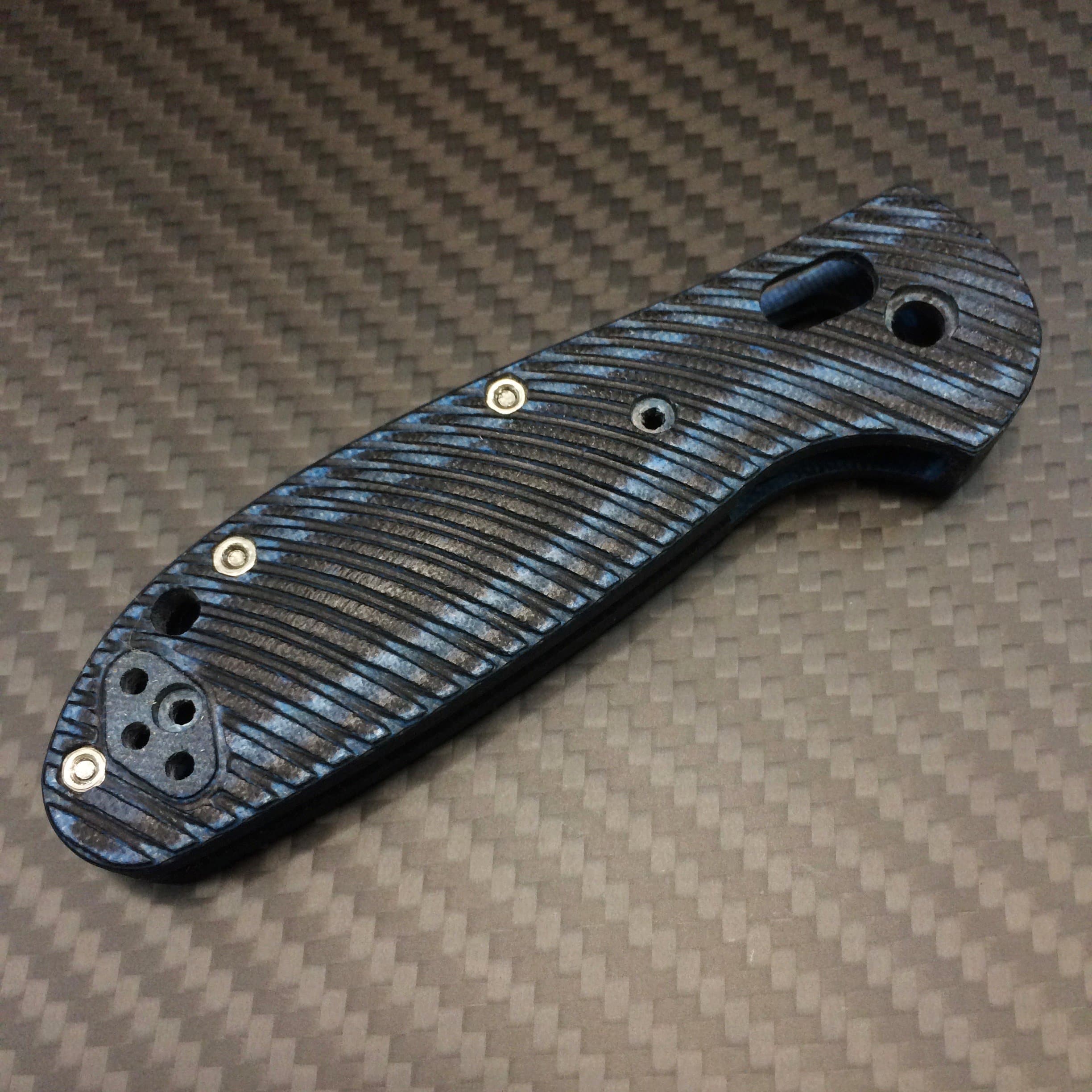 Scales for Benchmade Mini Griptilian (Multicolor G10 Blue/Black)