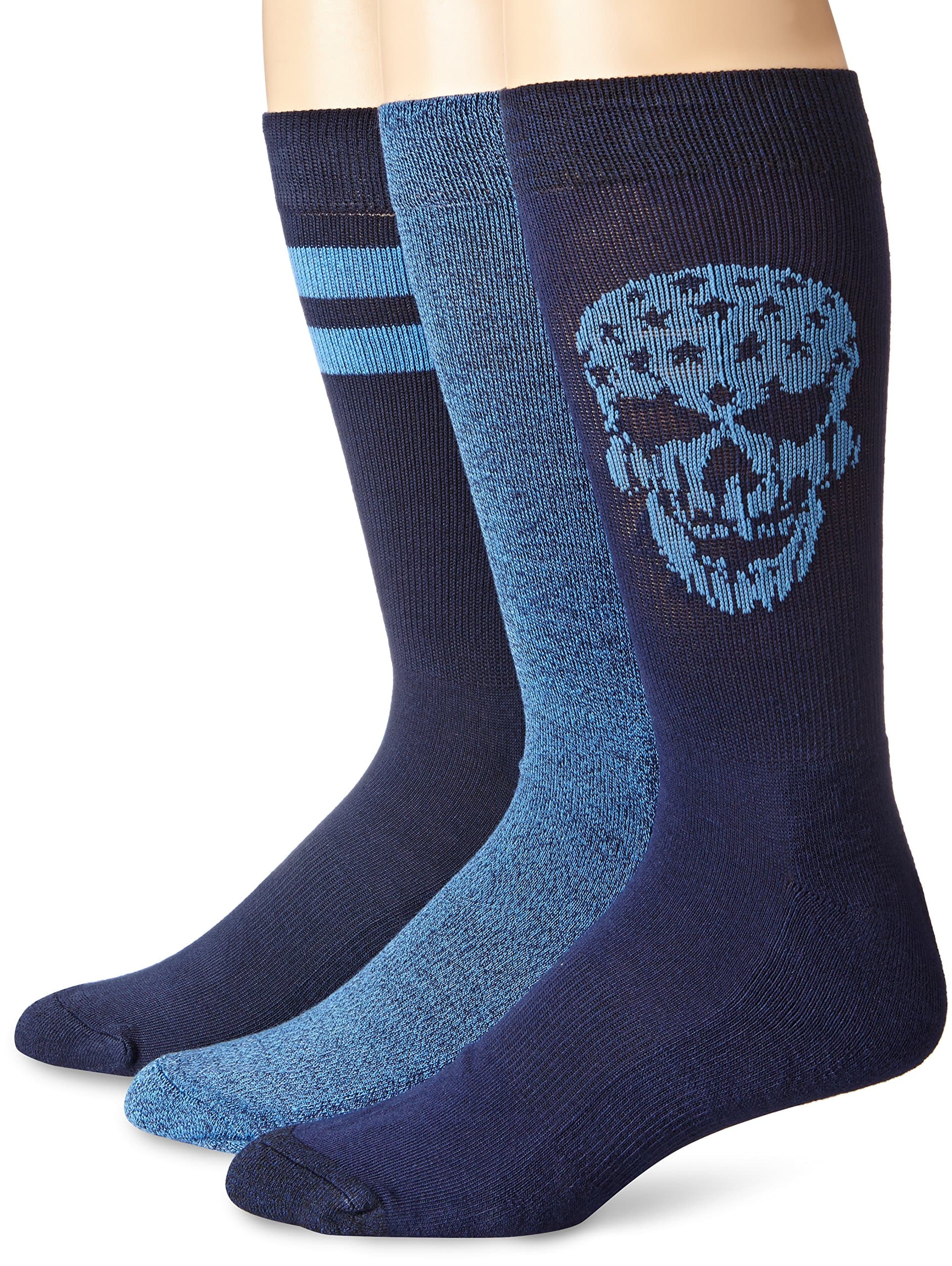 Lucky Men's 3 Pair Pack Athletic Skull Crew Sock