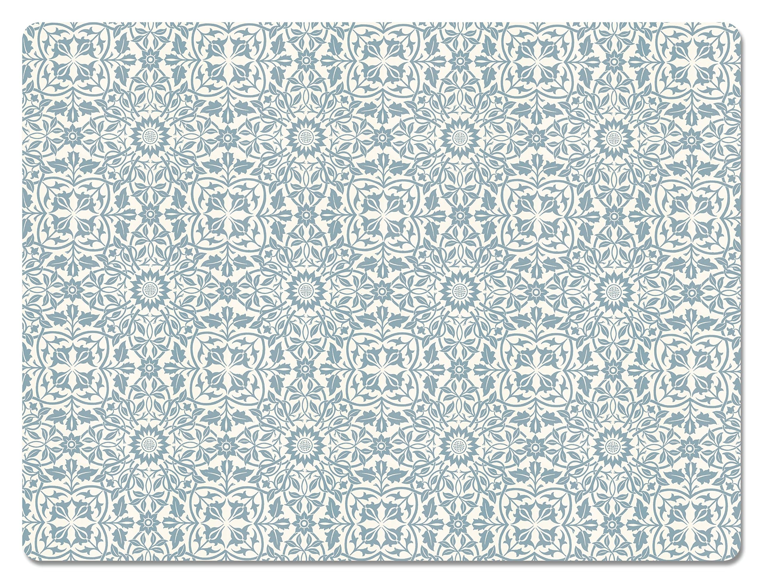 Hadley Table William Blue and White Hard Placemats Set of 4