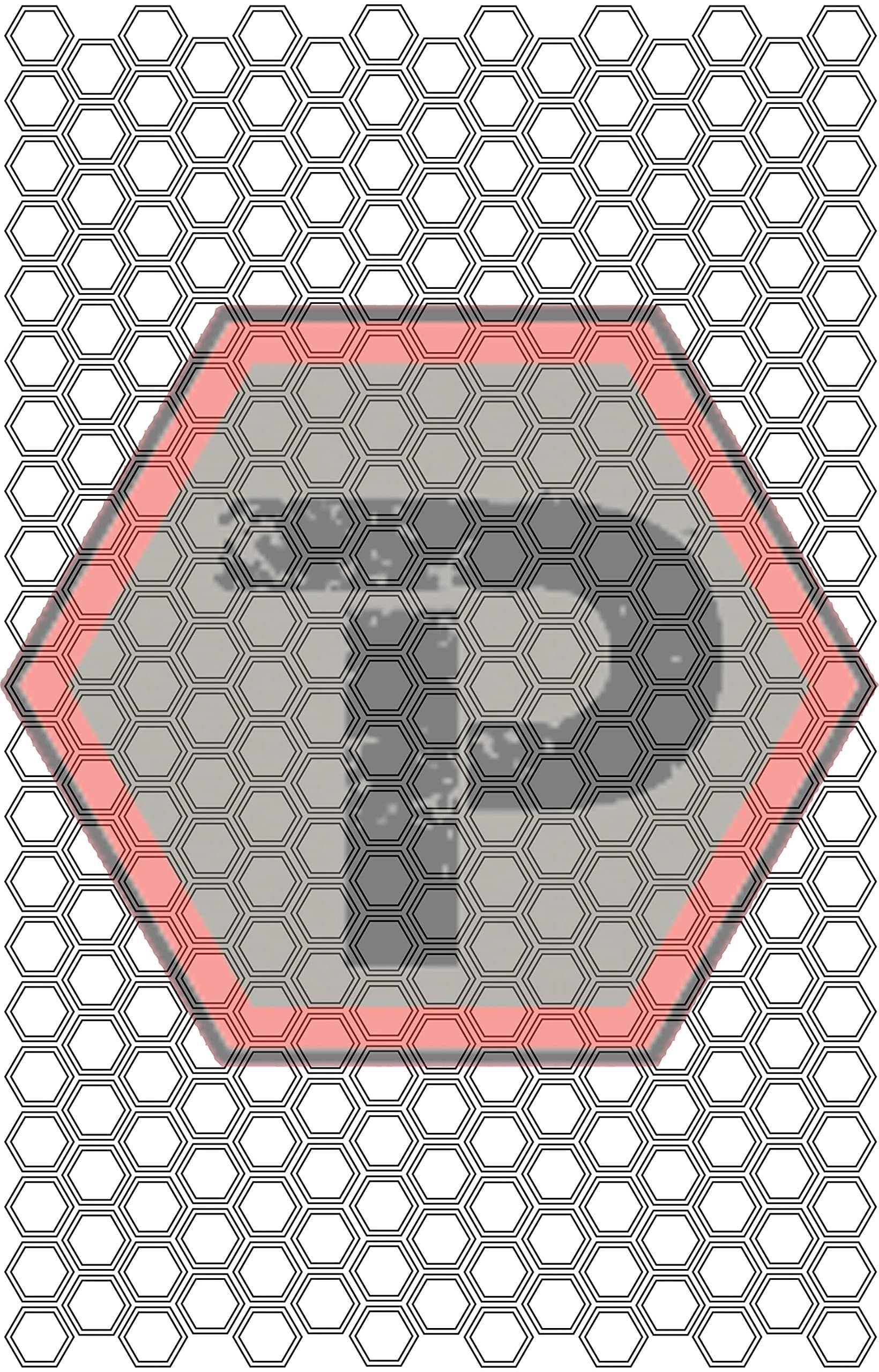 Easy Peel Small Hexagons Stencil, 7x11, High Bake - Oven Cured Cerakote, Gunkote, & Duracoat Vinyl Stencil! Adhesive Sticker for DIY Spray Paint & Airbrush Projects!