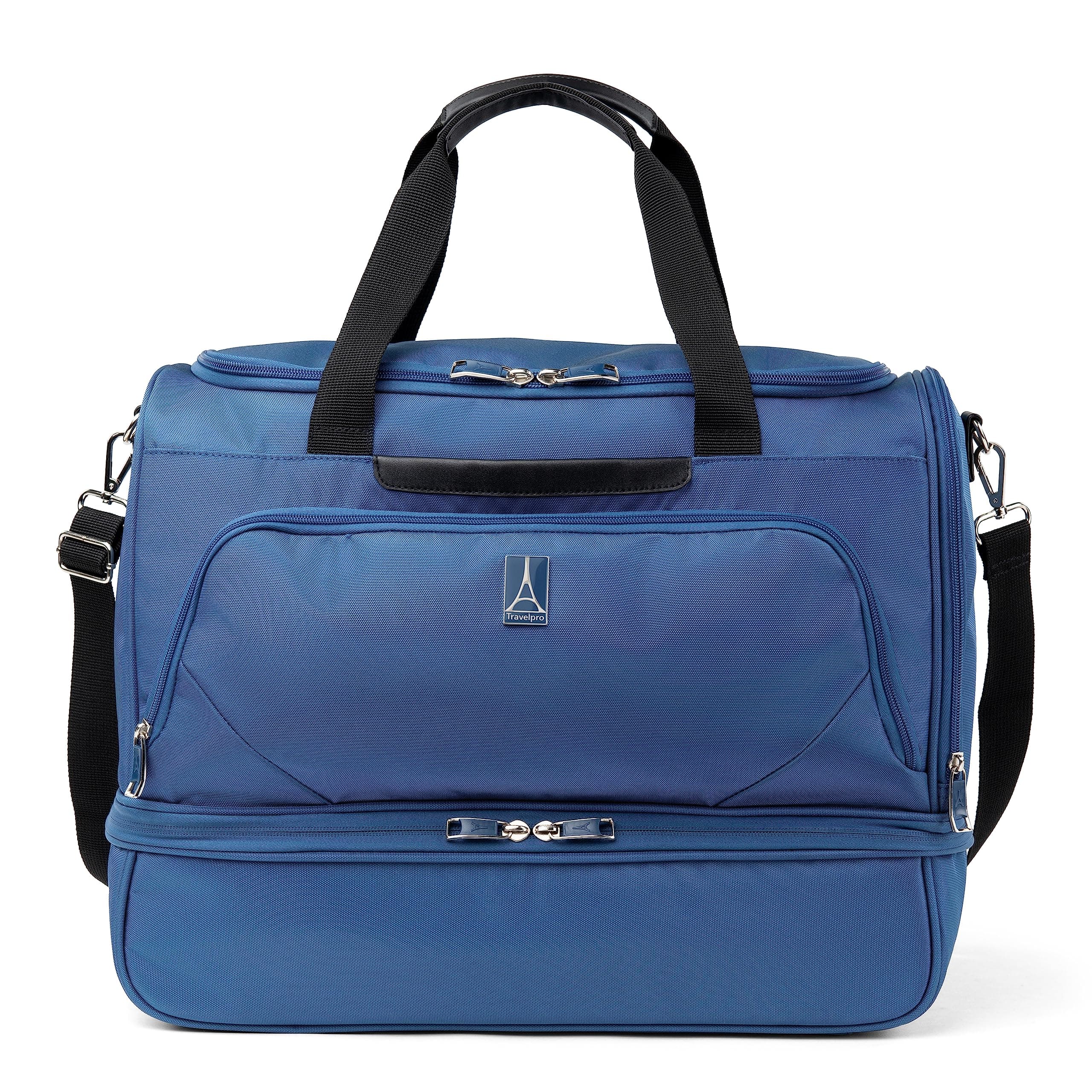 TravelproMaxlite 5 Softside Carry-on Weekender with Drop-Bottom Compartment, Lightweight Overnight Travel Duffel Bag, Men and Women, Ensign Blue, 19-Inch, Ensign Blue, Carry-on 19-Inch, Maxlite 5