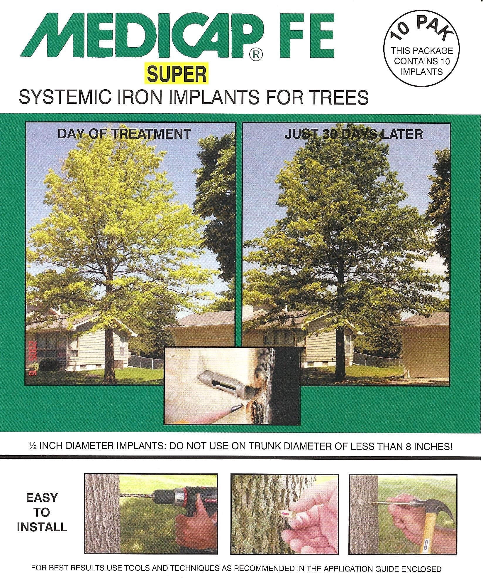10-Pack FE SUPER Systemic Iron Tree Implants for Control of Iron Chlorosis, 1/2-Inch