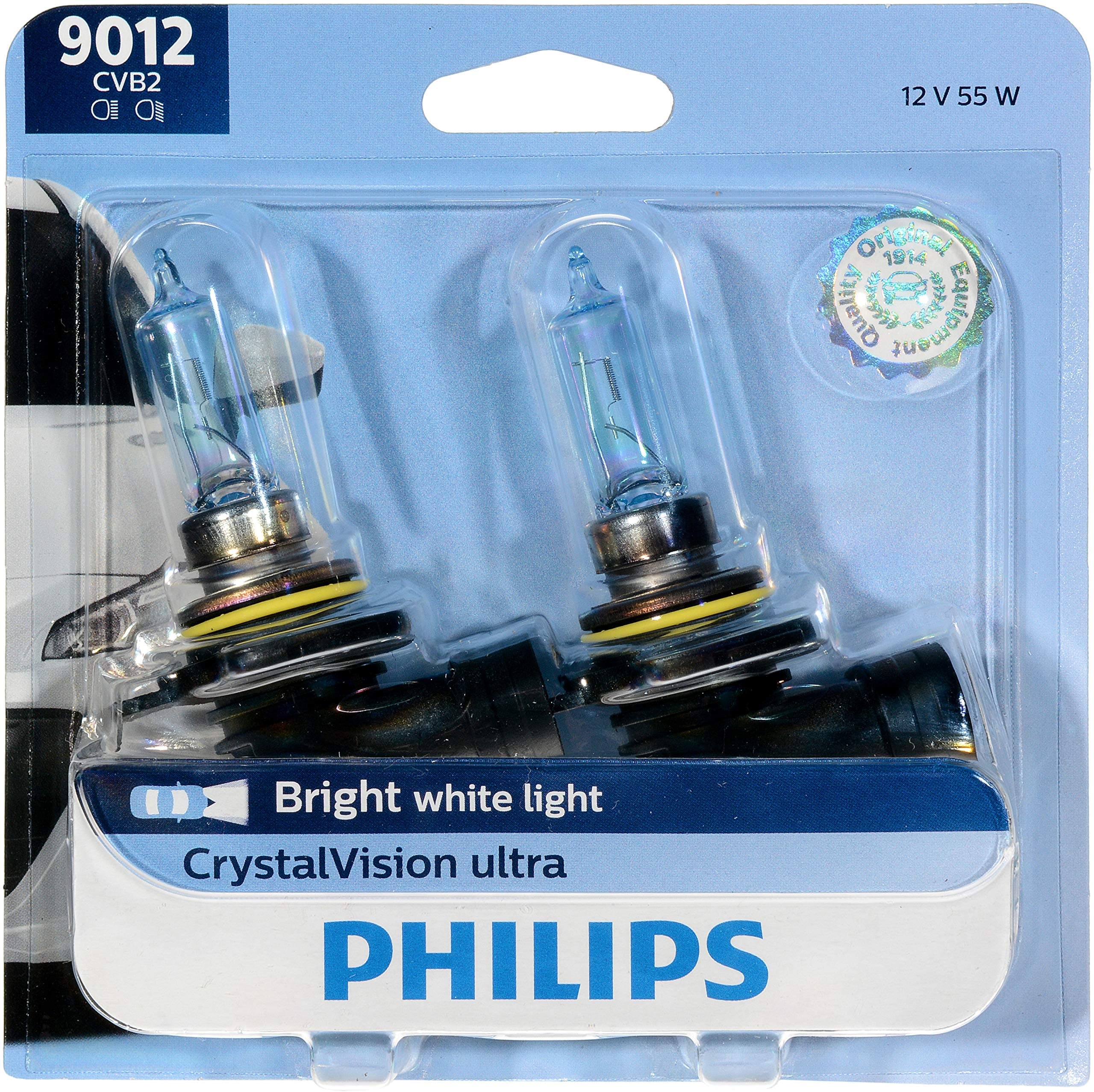 Philips9012CVB2 CrystalVision Ultra Upgrade Headlight Bulb, 2 Pack