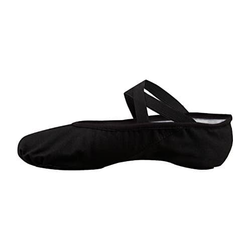 Powerbank2013 Soft Canvas Ballets Dance Split Flat Shoes Gymnastics Dancing Slippers For Girls Women Ladies In Different Sizes (Black, EU 31=200mm=7.87 Inch=UK 13)