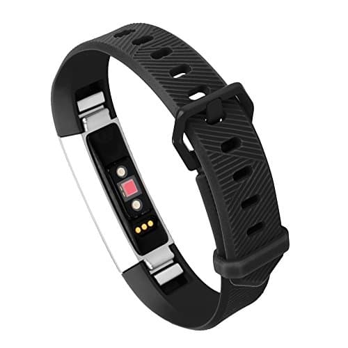 Deruitu Fitbit Alta HR Adjustable Accessory Bands,Replacement Soft Wristband for Fitbit Alta HR with Metal Clasp (Small Large)