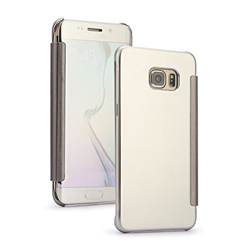 Samsung Galaxy S7 Edge Case, XMTIKO Mirror Clear View Window Flip Case For Samsung Galaxy S7 Edge (Silvery)