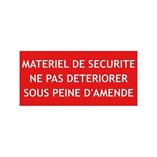 Editions uttscheid – Does Not Damage Sous Peine D Fine Stand Safety Equipment Sign – Self Adhesive Soft Ripstop