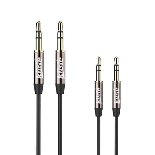 Audio Cable Kiirie 2-Pack (3.3ft/1m, 6.6ft/2m) 3.5mm Stereo Premium Auxiliary Aux Cable for Beats Headphones, iPhones,iPods, iPads, Home / Car and More