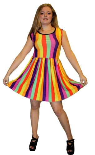 Candy Cane Stripes Sleeveless Gathering Dress (Medium/Large)