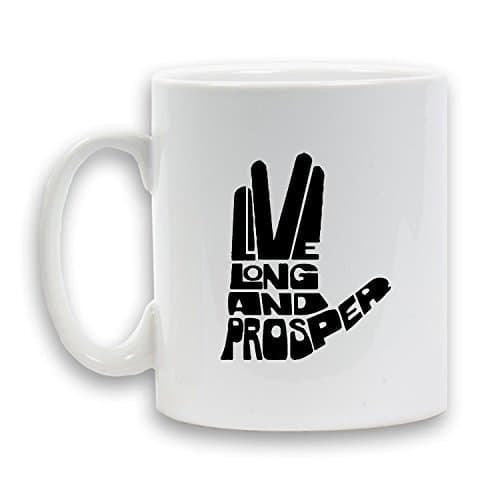 LIVE LONG AND PROSPER hand - Star Trek mug 11oz ceramic gift Design Novelty