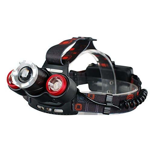 5000Lm LED Headlamp Waterproof with 4 Mode-Hands Free Headlight Flashlight Torch, Cycling LED Headlamp for Camping, Biking, Hunting, Fishing, Outdoor, Sports