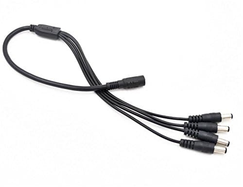 DC power supply splitter 1 to 4 way cable for CCTV security cameras