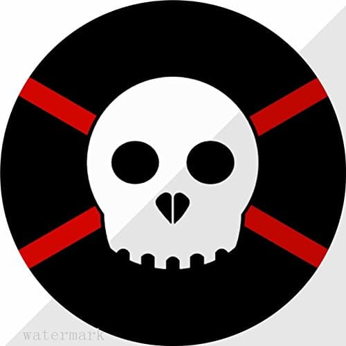 Expanding Stand and Grip Multi Function pop Cell Phone Holder socket Collapsible Mount for Smartphone and Tablet(Black)-White & Red X-Skull