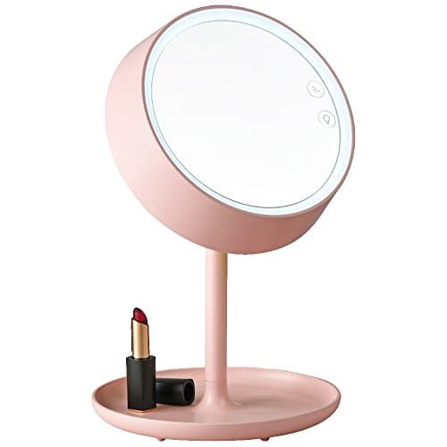 Ideal reading light-- Charge dimming touch colorful LED table lamp Make-up mirror lamp Cute dresser mirror (Color optional) --Desk and bedside lighting ( Color : 1 )
