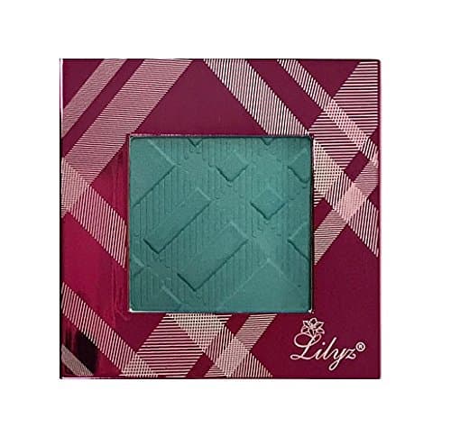 Lilyz Multi-Function Matte Eyeshadow Blusher Blush Bronzer Face Contour Compact with Hot Pink High Shine Case 3.5g (25# Berry Blue MATTE-HotPink Case)