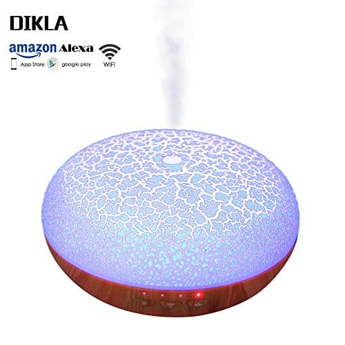 DIKLA Aroma Humidifier Smart Essential Oil Diffuser Quiet Ultrasonic Diffuser Works with Amazon Echo Amazon Alexa Umist APP Control Aromatherapy Machine One Year Warranty Auto Shut Off (07A-1)