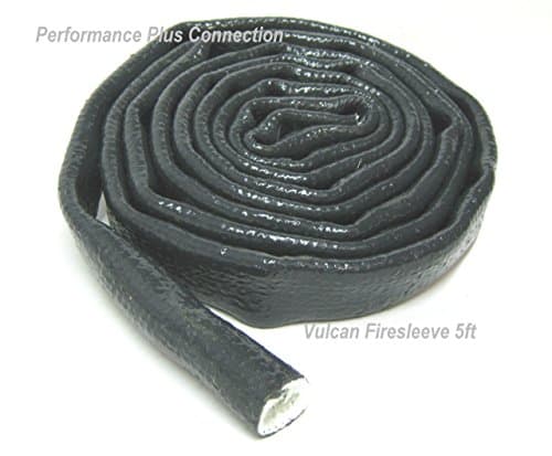 Performance Plus Connection Vulcan Fire Sleeve, Fire Braid Flame Shield 5/8 X 5ft 10AN Black