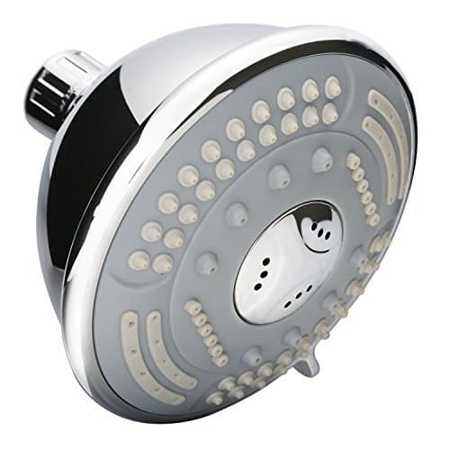 ZhenDe Vintage Bathroom Wall-Mount 5-function Showerhead High Pressure Message Adjustable Brass Ball Fixed Shower Head Polished Chrome