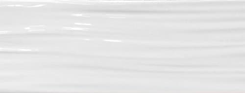 Emser Tile "Vogue" Ceramic and Glass Tile, 4" x 16", White Wave Gloss