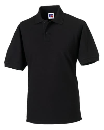 Russell hard polo black 4XL