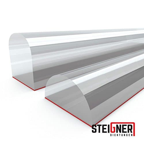 STEIGNER Acrylic Shower Threshold - SDD03 5 mm - Half-Round Semicircular Profile Protection Against Water Leakage 200 cm
