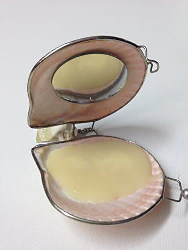 100% Natural lip balm, packed in real beach shells, CERTIFIED ORGANIC, moisturizing lip balm, great accessory, great gift, handmade in Australia, Lip Balm Sea Shell Compact. (Fan Purple)