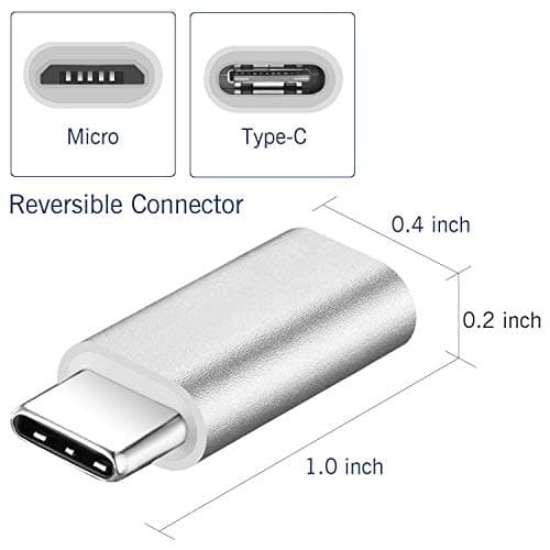 Cable Hunter® USB-C Adapter, Type C (Male) to Micro USB (Female) Converter for All Micro USB Mobiles