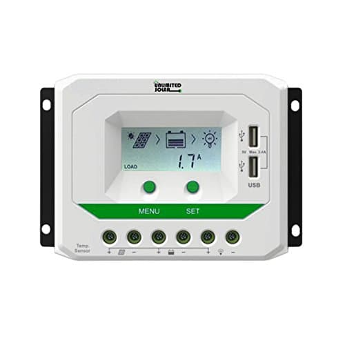 Unlimited Solar 30 Amp 12/24 Volt PWM Charge Controller, with display