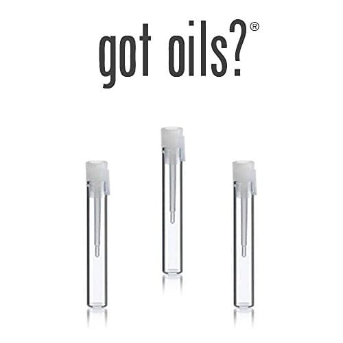 Your Oil Tools 1/6 Dram Empty Clear Glass Perfume Vials with Dabber Wand and Clip (Qty 24) Sold with 10 1 ml Pipettes