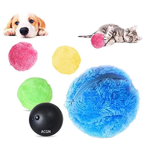ACGN Magic Roller Ball Dog Cat Pet Toy Automatic Roller Ball with 1 Rolling Ball and 4 Color Ball Covers