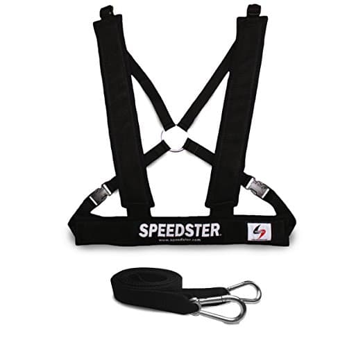SPEEDSTER Padded Harness for Speed and Overspeed Training with 10ft Towline. Made in The USA. Designed for Athletic Speed Training