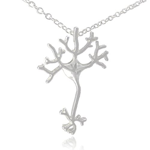 COS (TM) Nerve Cell Science Pendant Necklace (Small Silver)