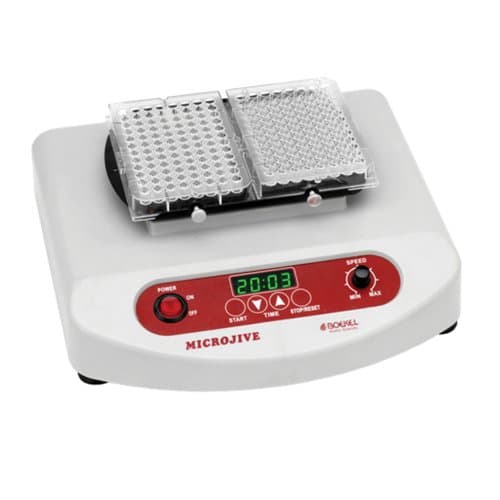 Boekel 270300 MicroJive Microplate Orbital Shaker, 2 Plate Capacity, 7" W x 7.25" L x 3.5" H