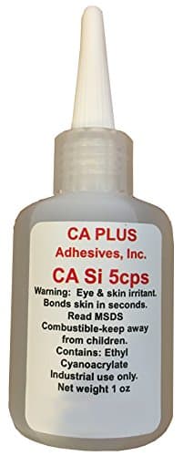 CA Plus Instant Adhesive - Instant Floor Adhesive - Cove Base Corner Adhesive - Ethyl Cyanoacrylate Super Glue - 1oz Bottle with Ez Flow Nozzle - Thin Formula