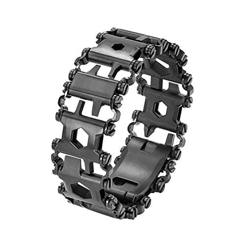 29 in 1 Stainless Steel Multifunction Bracelet Wearable Multitool Multi Tool Bracelet Wearable Tread Multifunctional Wristband Screwdriver Bottle Opener Outdoor Survival Emergency Tools