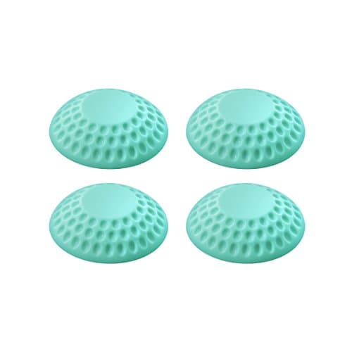 BettRoom Door Stop wall protector Round White Self Adhesive Wall Guards Stopper Door Handle Silicone Bumper Rubber Wall cabinet Wardrobe Fridge Bed Sofa 4 Pieces White 2.28inch (Green)