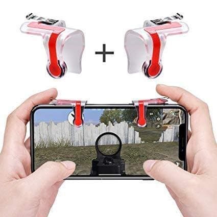 Easezap® Quality Guaranteed ●L1 R1 Dual Gamepad ●Trigger with Fire Shooter Controller Button ●Aim Key Mobile Gaming Joystick for ●PUBG/Knives Out/Rules of Survival (All Smartphones)